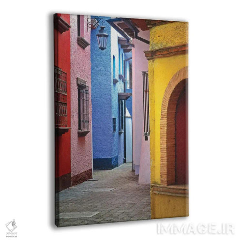 تابلو دکوراتیو Veracruz State. Colorful colonial architecture.,مکزیک، ایالت… اثر جینز گالری - نمای پرسپکتیو محصول