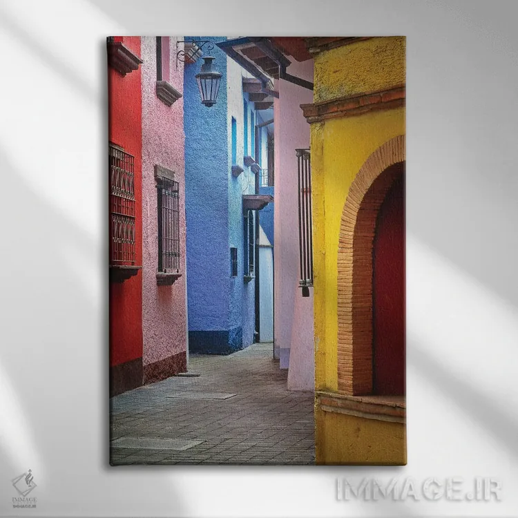 تابلو دکوراتیو Veracruz State. Colorful colonial architecture.,مکزیک، ایالت… اثر جینز گالری - نمای روبهرو روی دیوار
