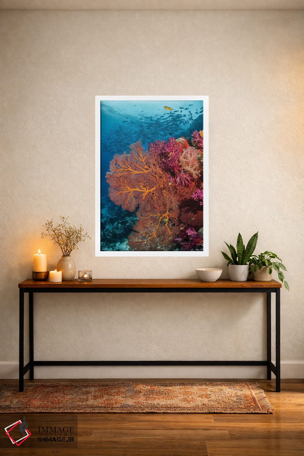 تابلو دکوراتیو فیجی. ماهی ها و صخره مرجانی اثر جینز گالری - D2W