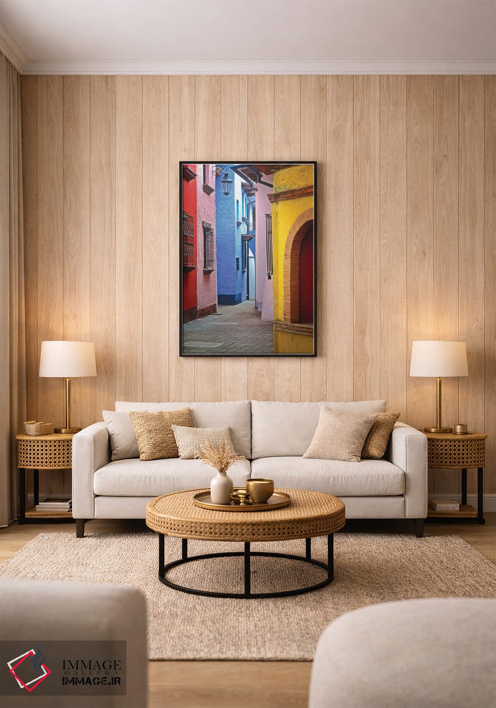 تابلو دکوراتیو Veracruz State. Colorful colonial architecture.,مکزیک، ایالت… اثر جینز گالری - D2B