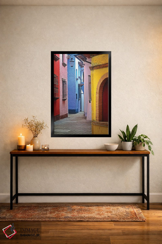 تابلو دکوراتیو Veracruz State. Colorful colonial architecture.,مکزیک، ایالت… اثر جینز گالری - D5B