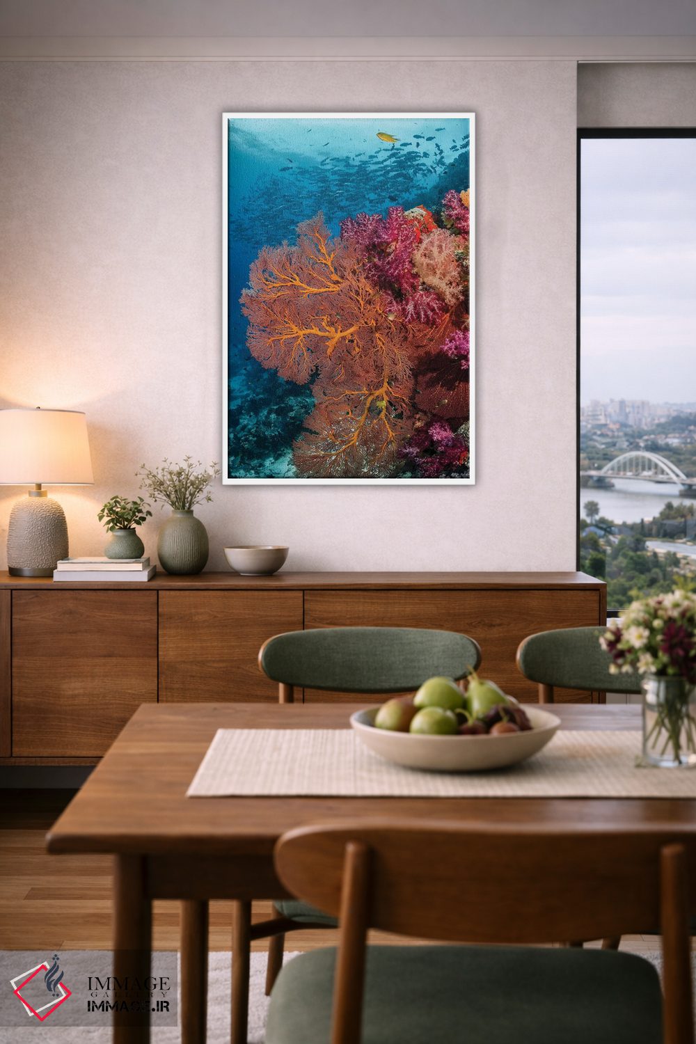 تابلو دکوراتیو فیجی. ماهی ها و صخره مرجانی اثر جینز گالری - D6W