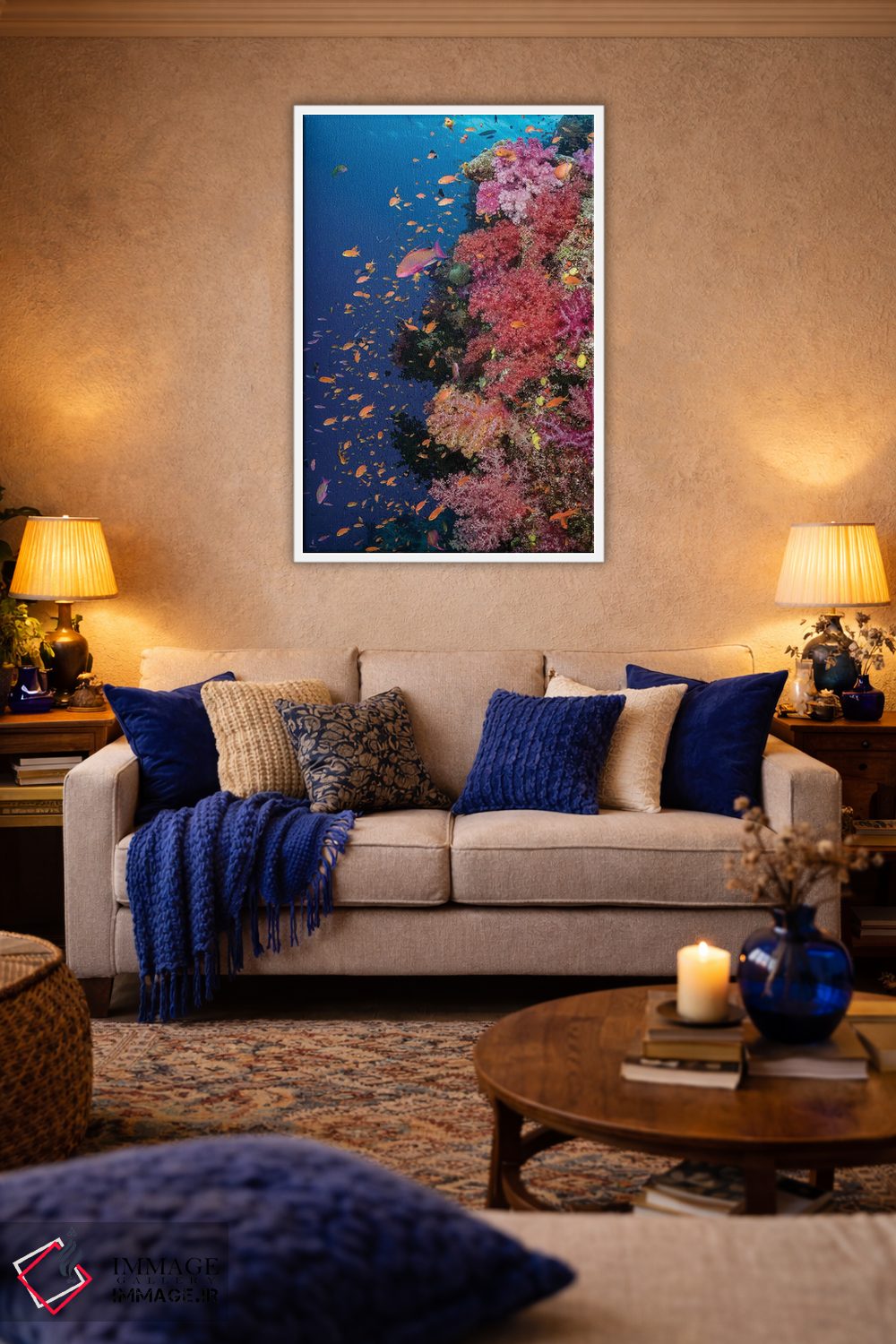 تابلو دکوراتیو فیجی. صخره مرجانی با آنتیاس II اثر جینز گالری - D2W