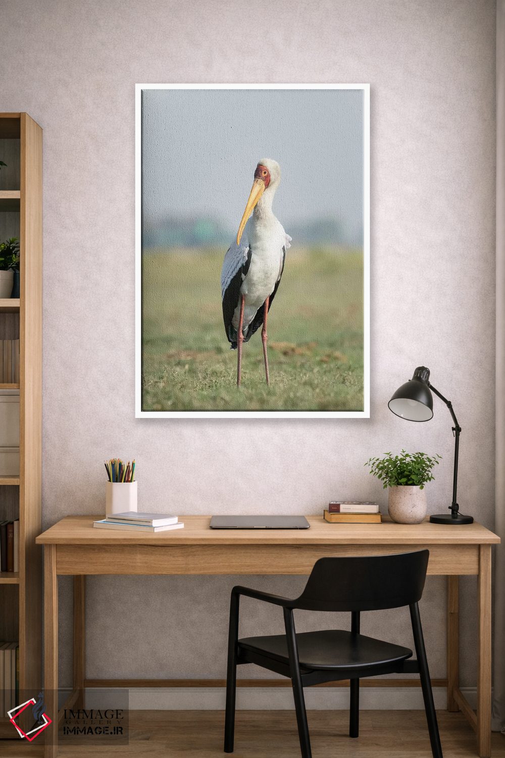 تابلو دکوراتیو Botswana, Chobe National Park. Yellow-billed stork close-up.… اثر جینز گالری - D1W