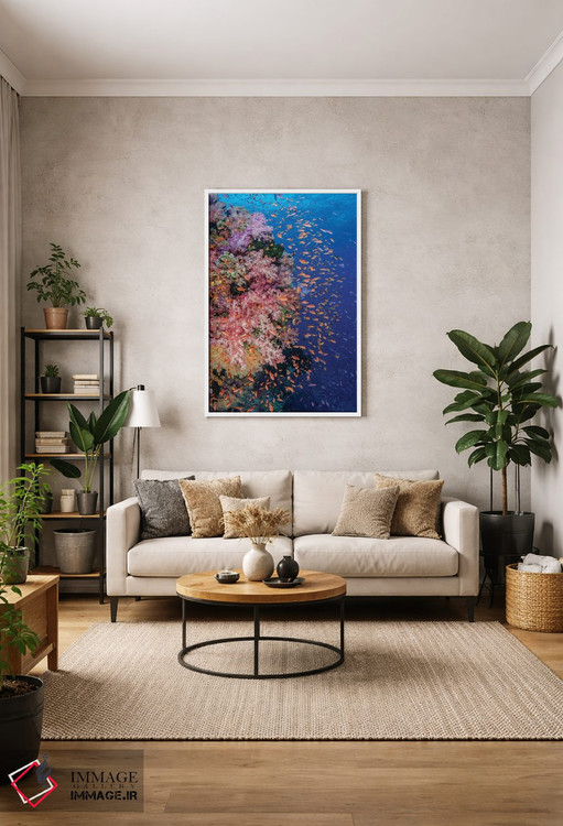 تابلو دکوراتیو فیجی. صخره مرجانی با آنتیاس I اثر جینز گالری - D1W