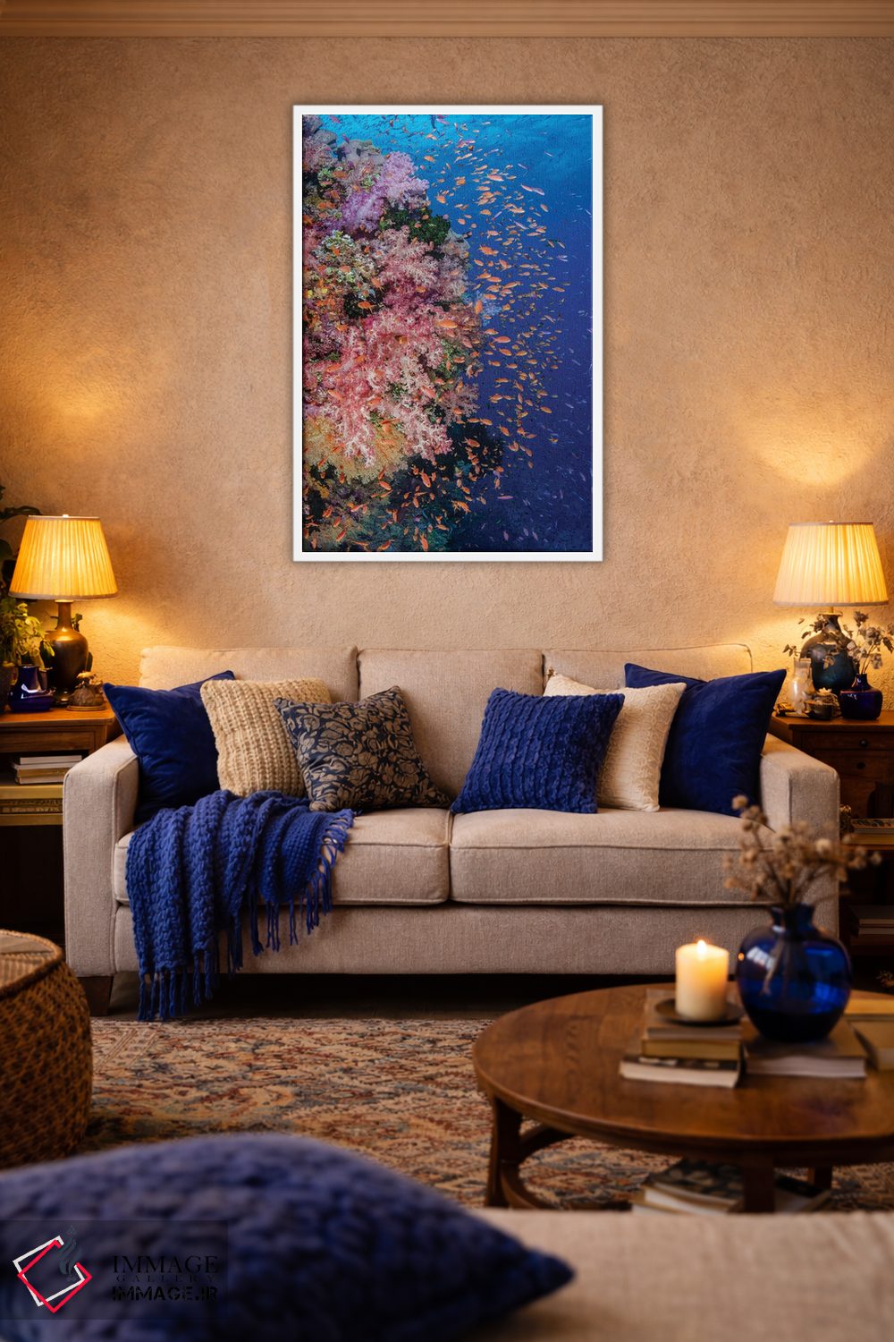 تابلو دکوراتیو فیجی. صخره مرجانی با آنتیاس I اثر جینز گالری - D3W