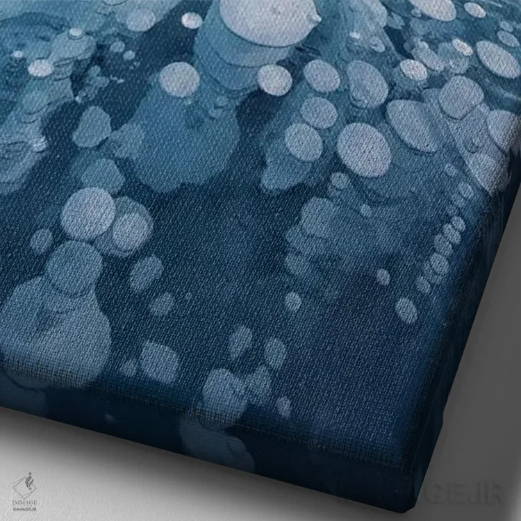 تابلو دکوراتیو Alberta, Abraham Lake. Ice bubbles in lake at sunset.,کانادا… اثر جینز گالری - نمای نزدیک بافت بوم