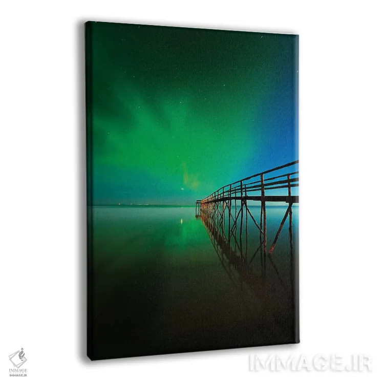 تابلو دکوراتیو Manitoba, Winnipeg. Northern Lights reflected in Lake Winnip… اثر جینز گالری - نمای پرسپکتیو محصول