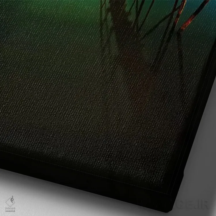 تابلو دکوراتیو Manitoba, Winnipeg. Northern Lights reflected in Lake Winnip… اثر جینز گالری - نمای نزدیک بافت بوم