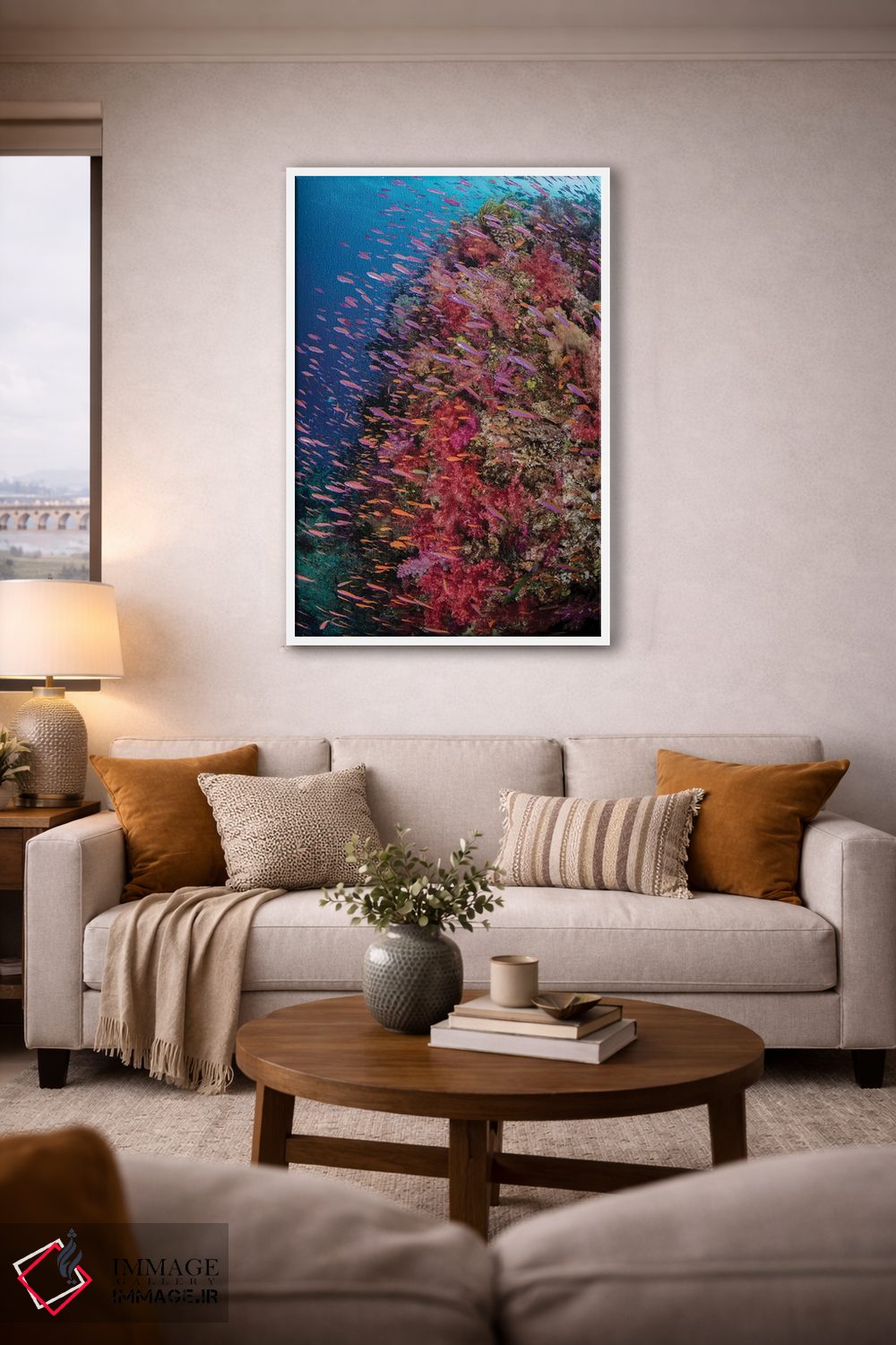 تابلو دکوراتیو فیجی. صخره مرجانی با آنتیاس IV اثر جینز گالری - D3W