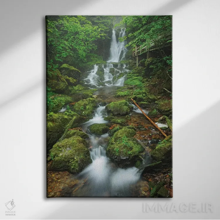 تابلو دکوراتیو New Brunswick, Fundy National Park. Dickson Creek waterfall… اثر جینز گالری - نمای روبهرو روی دیوار