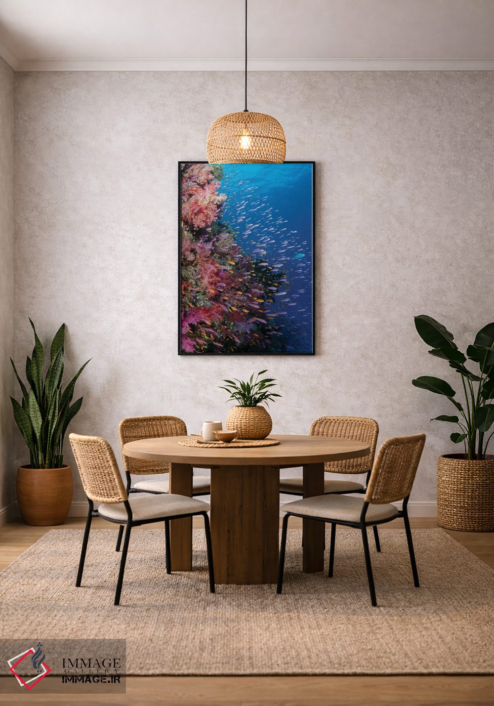 تابلو دکوراتیو فیجی. صخره مرجانی با آنتیاس III اثر جینز گالری - D3B