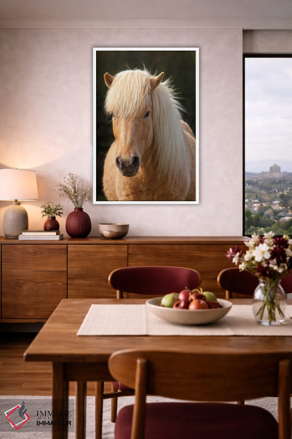 تابلو دکوراتیو ایسلند. اسب ایسلندی در نور غروب IV اثر جینز گالری - D4W