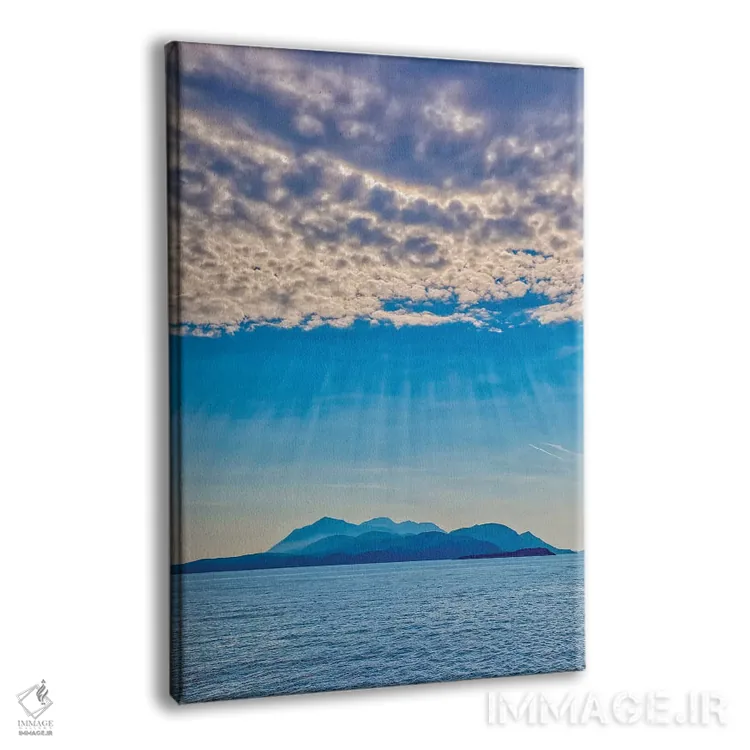 تابلو دکوراتیو Korcula. God rays and island.,کرواسی، کورچولا. تابش نور خورش… اثر جینز گالری - نمای پرسپکتیو محصول