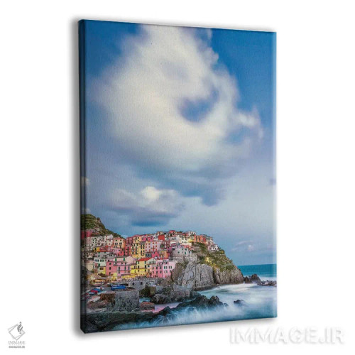 تابلو دکوراتیو Manarola. Cloud over coastal town.,ایتالیا، مانارولا. ابر با… اثر جینز گالری - نمای پرسپکتیو محصول
