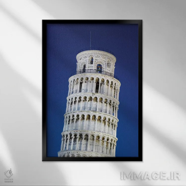تابلو دکوراتیو Pisa. Close-up of Leaning Tower,ایتالیا، پیزا. نمای نزدیک از… اثر جینز گالری - نمای قابدار مشکی
