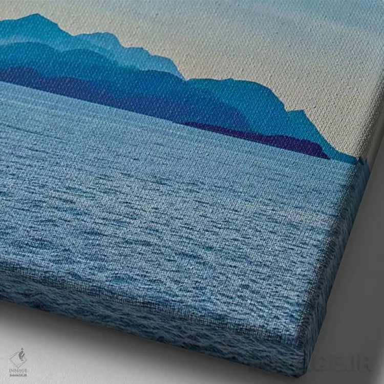 تابلو دکوراتیو Korcula. God rays and island.,کرواسی، کورچولا. تابش نور خورش… اثر جینز گالری - نمای نزدیک بافت بوم