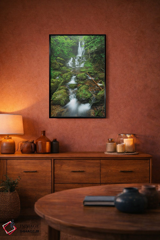 تابلو دکوراتیو New Brunswick, Fundy National Park. Dickson Creek waterfall… اثر جینز گالری - D6B