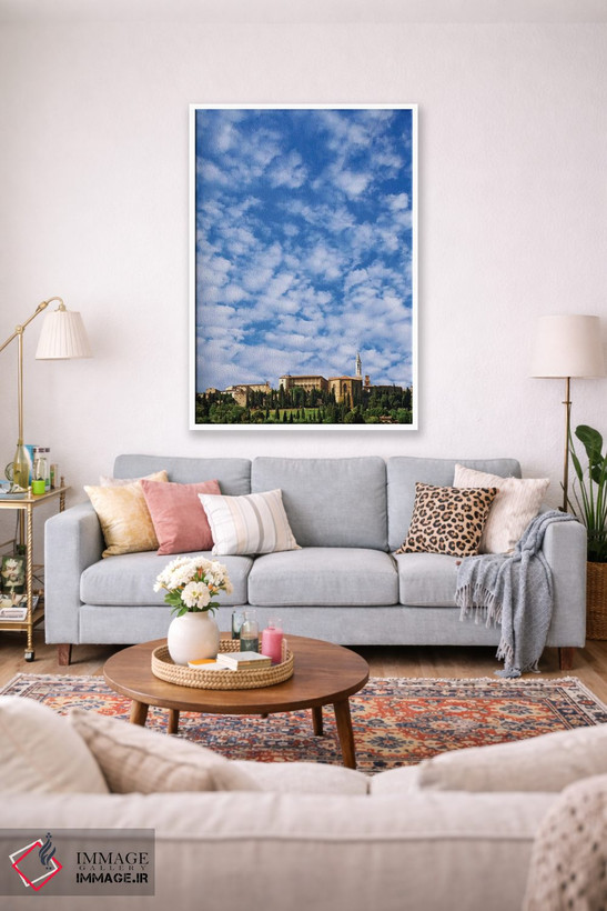 تابلو دکوراتیو Pienza. Landscape and hilltop town.,ایتالیا، پینتزا. منظره و… اثر جینز گالری - D1W