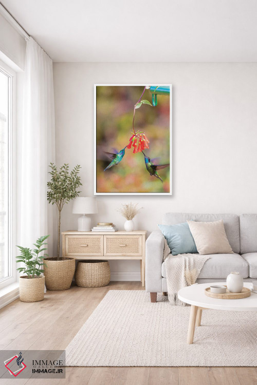 تابلو دکوراتیو Costa Rica. Male hummingbirds feeding.,آمریکای مرکزی، کاستار… اثر جینز گالری - D2W