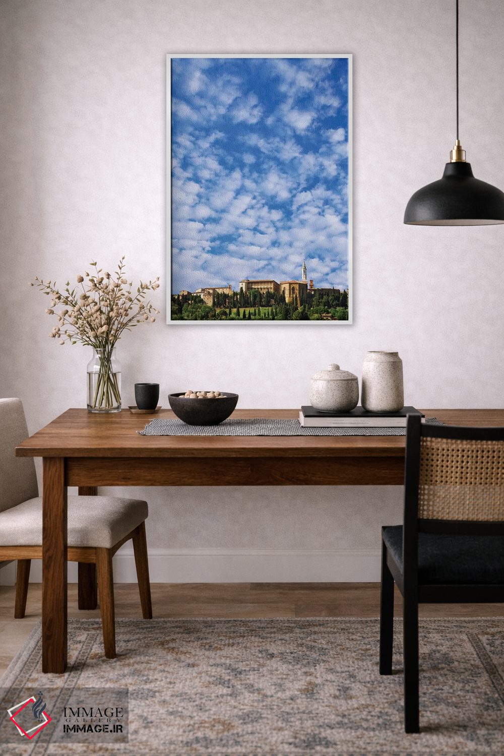 تابلو دکوراتیو Pienza. Landscape and hilltop town.,ایتالیا، پینتزا. منظره و… اثر جینز گالری - D2W