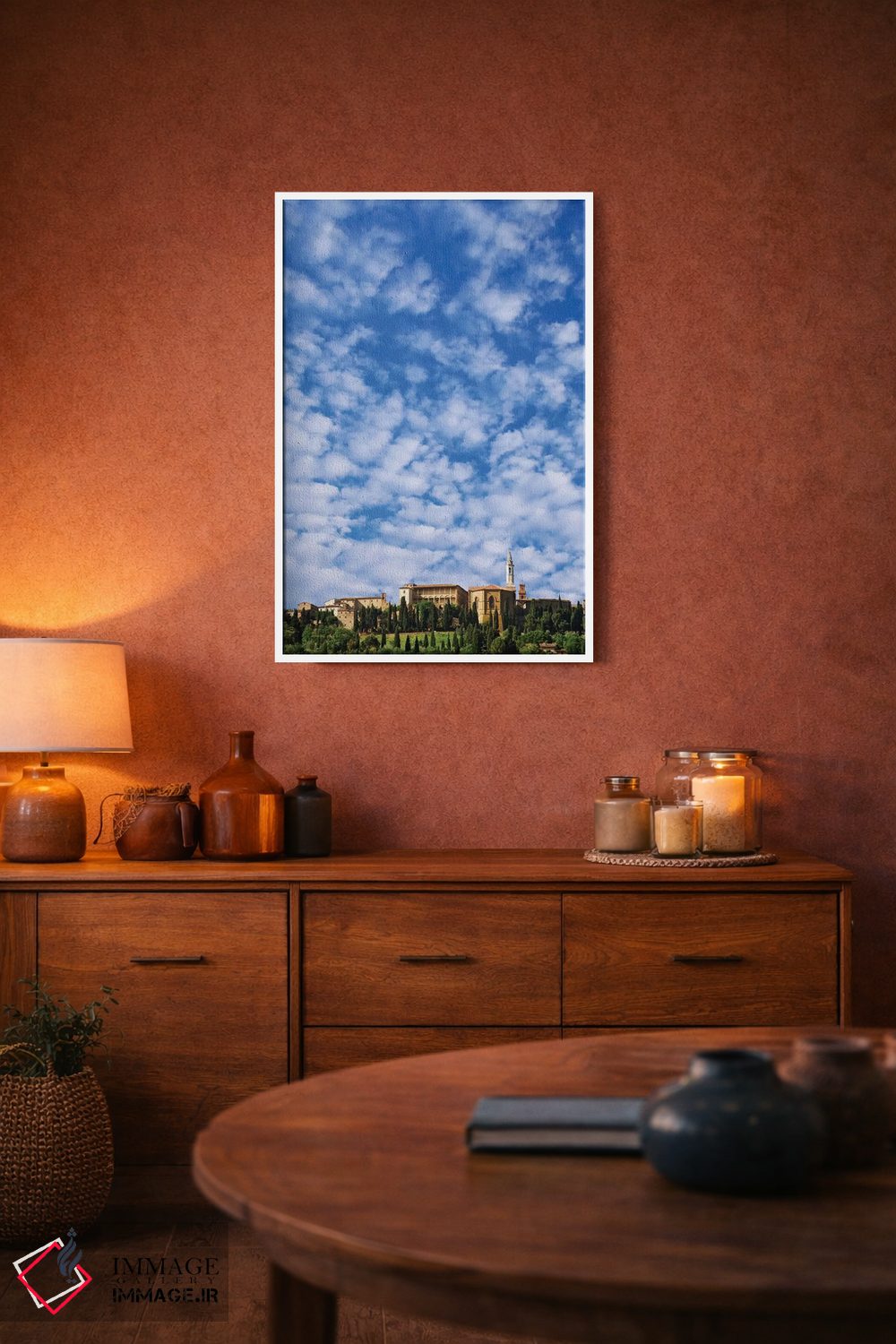 تابلو دکوراتیو Pienza. Landscape and hilltop town.,ایتالیا، پینتزا. منظره و… اثر جینز گالری - D3W