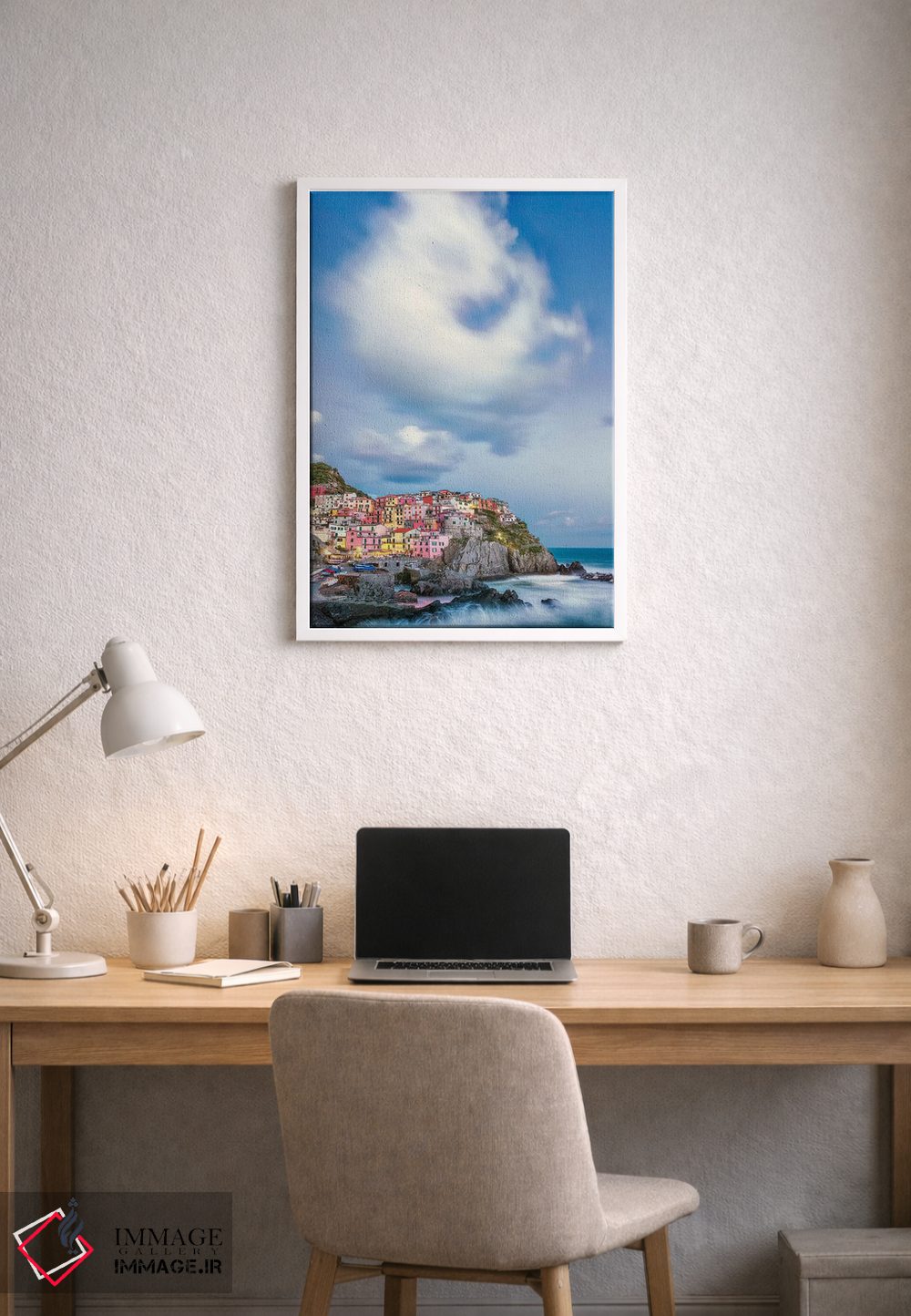 تابلو دکوراتیو Manarola. Cloud over coastal town.,ایتالیا، مانارولا. ابر با… اثر جینز گالری - D1W