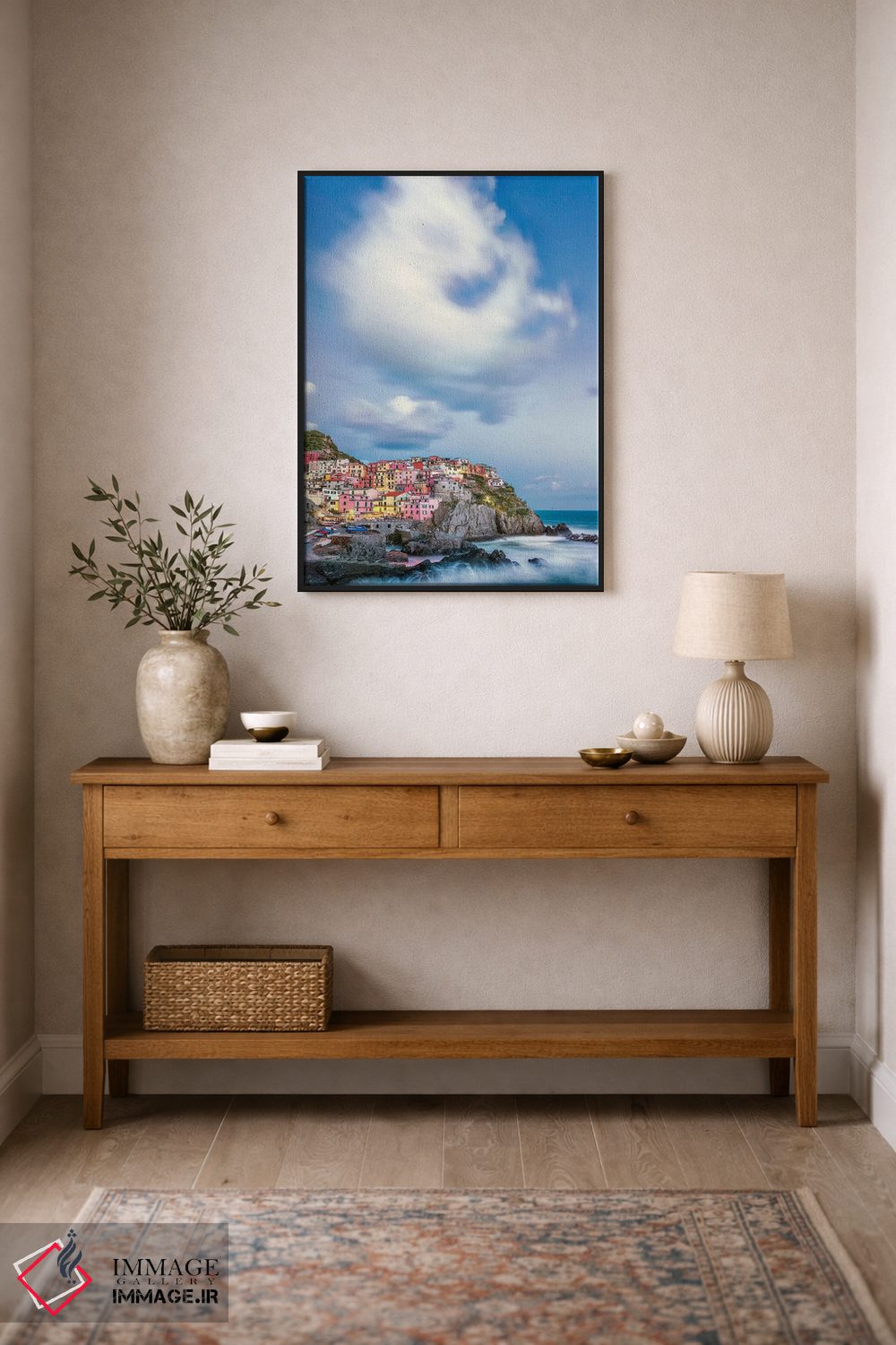 تابلو دکوراتیو Manarola. Cloud over coastal town.,ایتالیا، مانارولا. ابر با… اثر جینز گالری - D2B