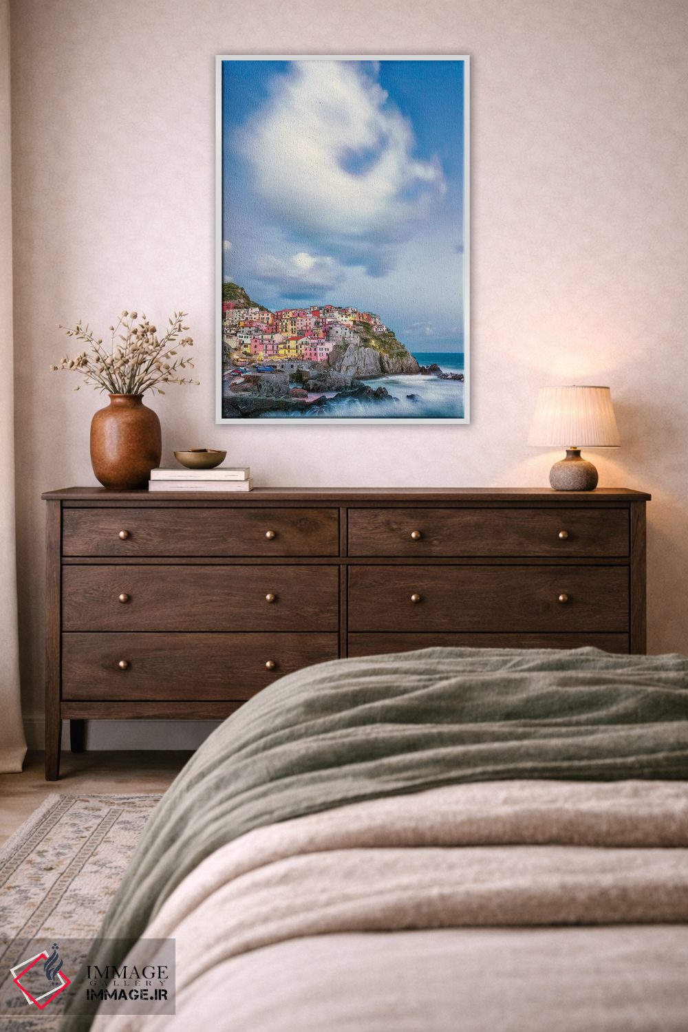 تابلو دکوراتیو Manarola. Cloud over coastal town.,ایتالیا، مانارولا. ابر با… اثر جینز گالری - D4W