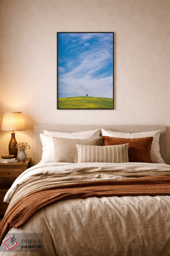 تابلو دکوراتیو San Quirico d'Orcia. Cypress tree on hill.,ایتالیا، سان کویر… اثر جینز گالری - D6B