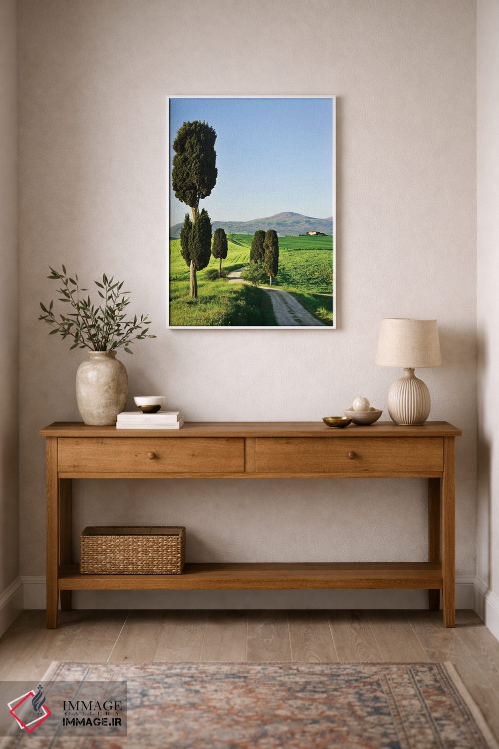 تابلو دکوراتیو Tuscany. Landscape with villa,ایتالیا، توسکانی. چشم انداز با… اثر جینز گالری - D1W