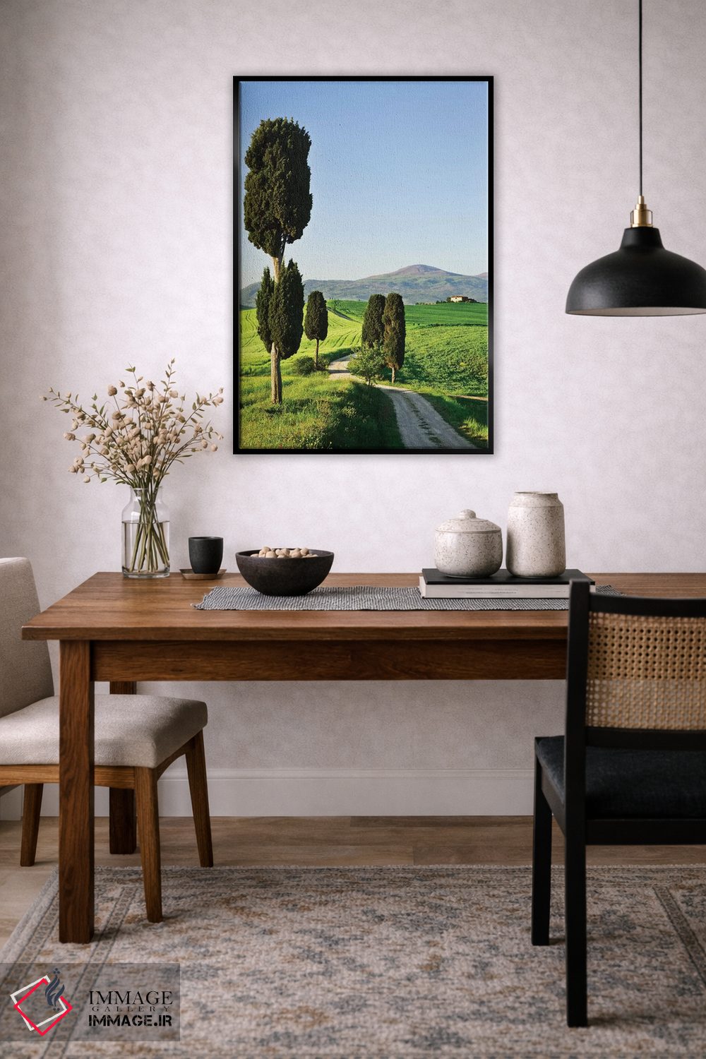 تابلو دکوراتیو Tuscany. Landscape with villa,ایتالیا، توسکانی. چشم انداز با… اثر جینز گالری - D3B