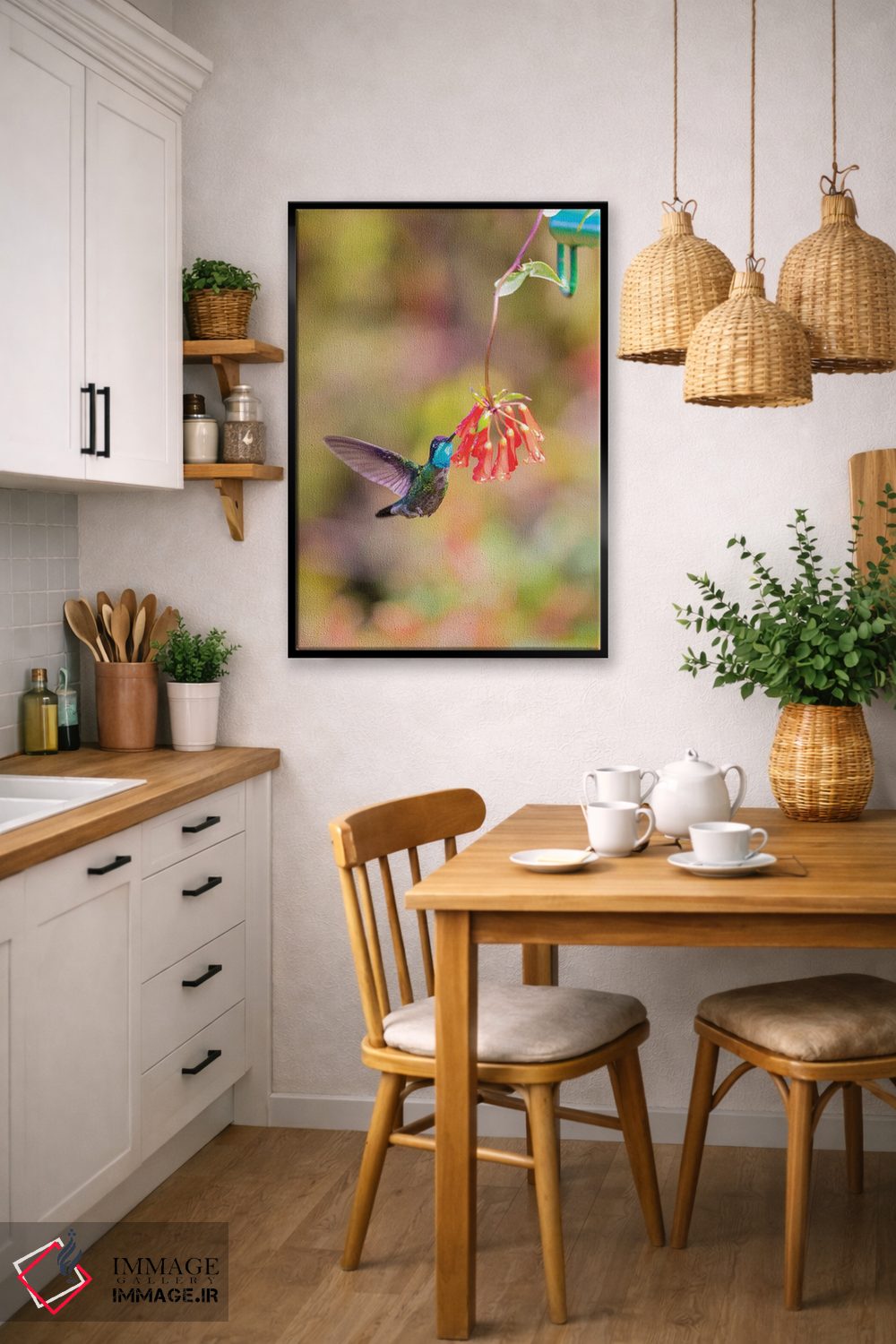 تابلو دکوراتیو Costa Rica. Male talamanca hummingbird feeding.,آمریکای مرکز… اثر جینز گالری - D6B