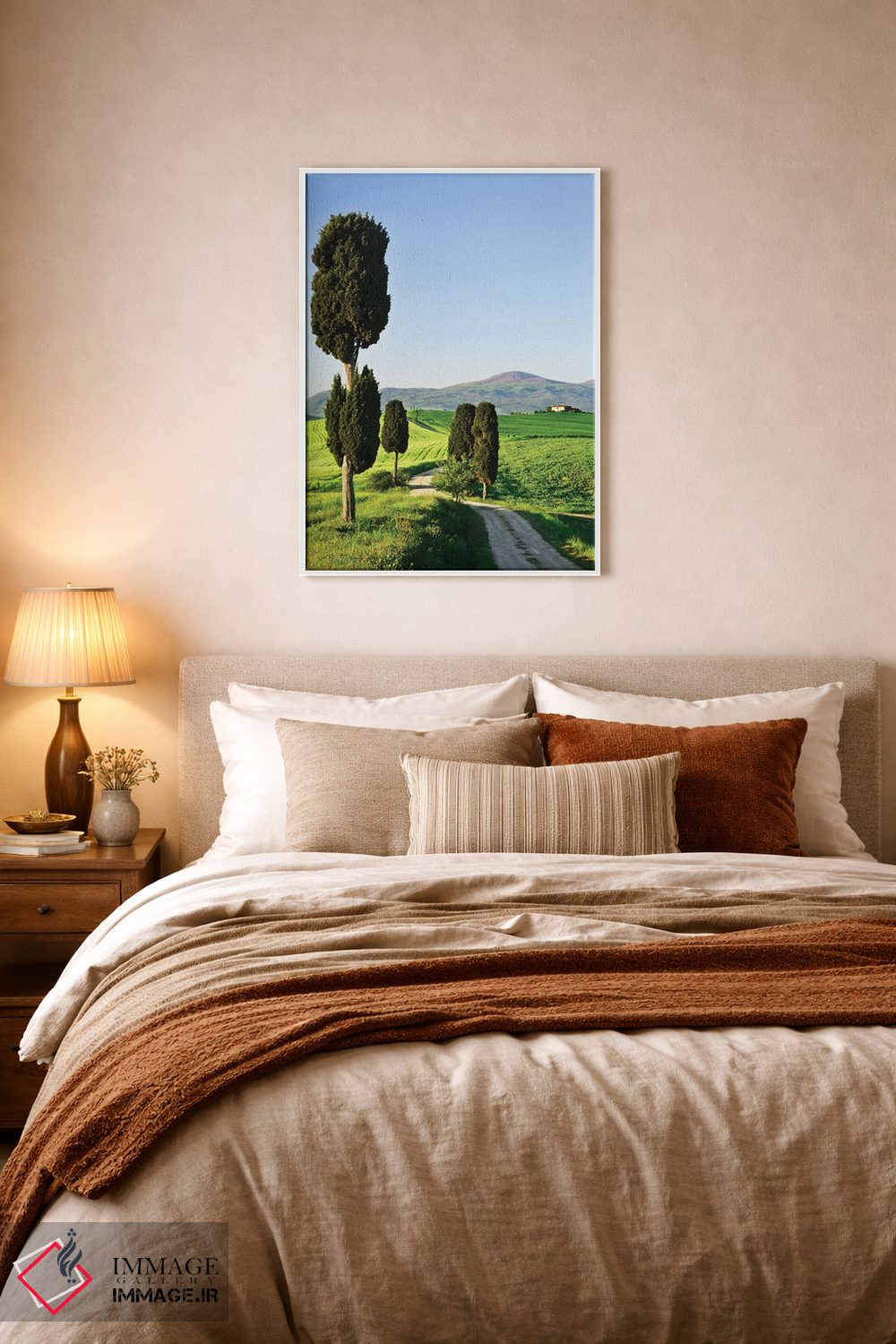 تابلو دکوراتیو Tuscany. Landscape with villa,ایتالیا، توسکانی. چشم انداز با… اثر جینز گالری - D6W