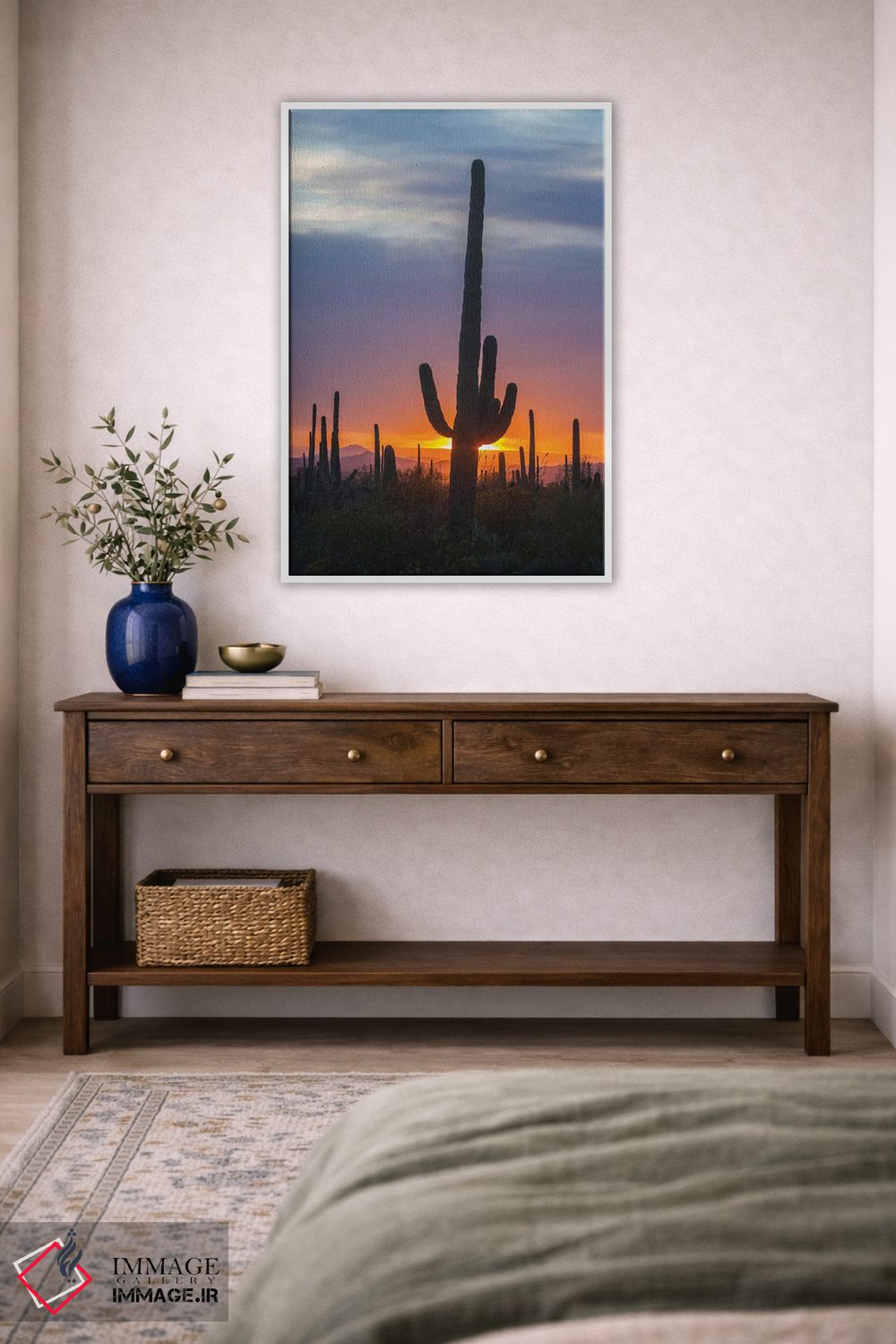 تابلو دکوراتیو Arizona, Saguaro National Park. Saguaro cactus at sunset.,آم… اثر جینز گالری - D3W