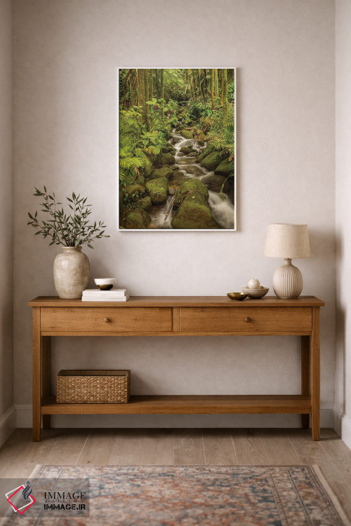 تابلو دکوراتیو Hawaii, Hawaii Tropical Botanical Garden. Tropical stream ca… اثر جینز گالری - D1W