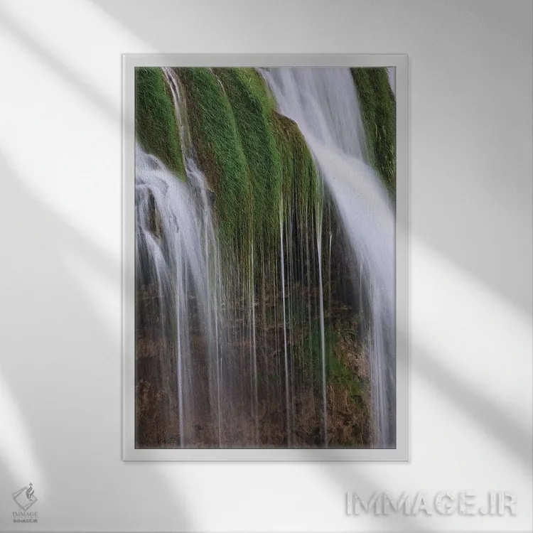 تابلو دکوراتیو Idaho, Caribou National Forest. Fall Creek Waterfalls scenic… اثر جینز گالری - نمای قابدار سفید