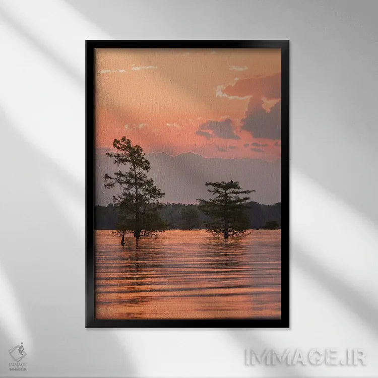 تابلو دکوراتیو Louisiana, Atchafalaya National Wildlife Refuge. Sunrise on… اثر جینز گالری - نمای قابدار مشکی