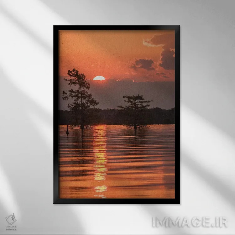 تابلو دکوراتیو Louisiana, Atchafalaya National Wildlife Refuge. Sunrise on… اثر جینز گالری - نمای قابدار مشکی
