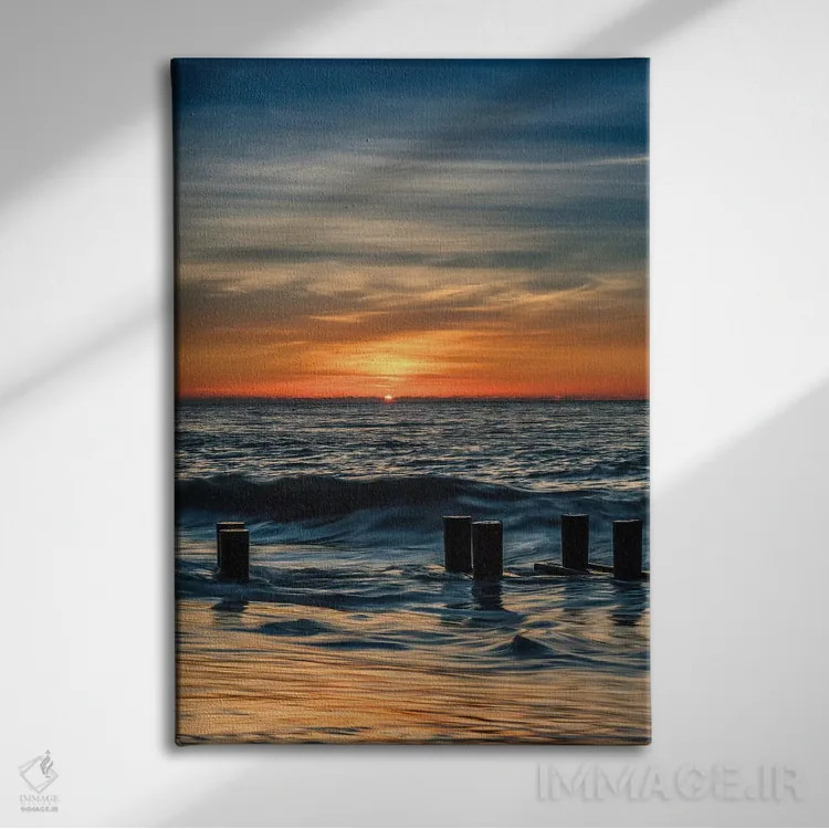 تابلو دکوراتیو New Jersey, Cape May National Seashore. Sunrise on winter sh… اثر جینز گالری - نمای روبهرو روی دیوار