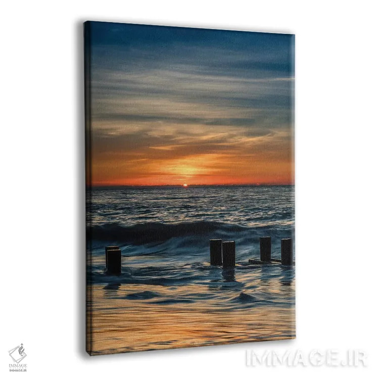 تابلو دکوراتیو New Jersey, Cape May National Seashore. Sunrise on winter sh… اثر جینز گالری - نمای پرسپکتیو محصول