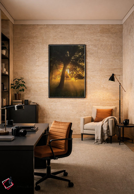 تابلو دکوراتیو Louisiana, Lake Martin. Foggy sunrise on trees.,آمریکا، لوئی… اثر جینز گالری - D4B