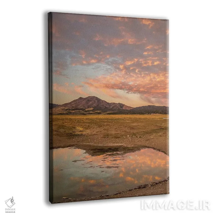 تابلو دکوراتیو Utah, Tooele County. Sunrise at a waterhole.,ایالات متحده، ی… اثر جینز گالری - نمای پرسپکتیو محصول