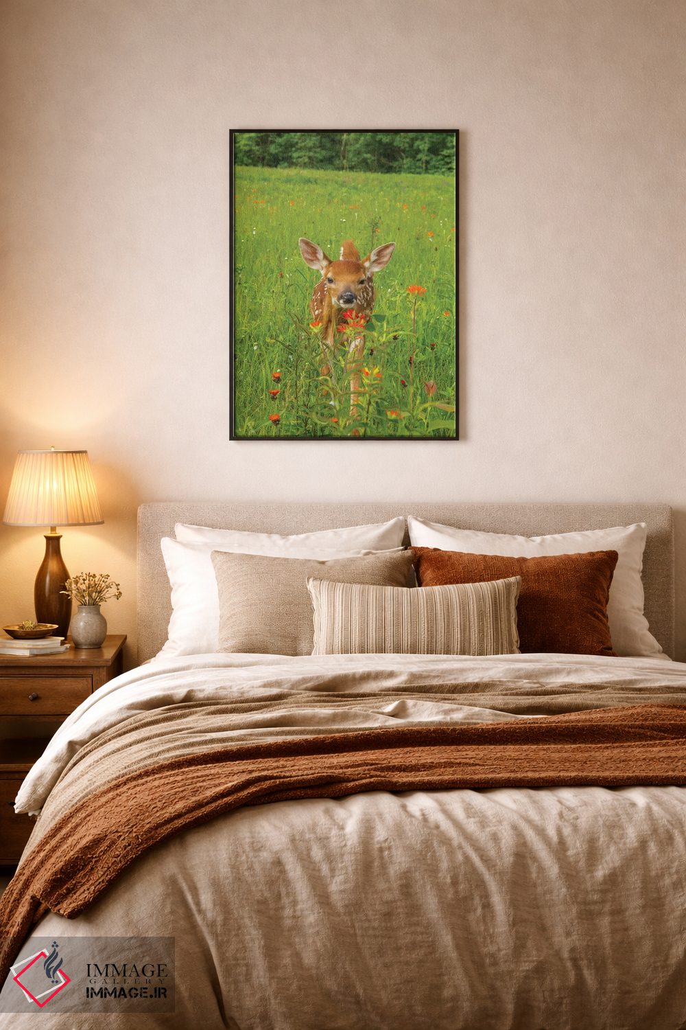 تابلو دکوراتیو Minnesota, Pine County. Captive fawn.,آمریکا، مینه سوتا، شهر… اثر جینز گالری - D5B