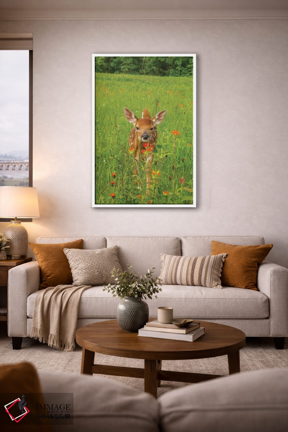 تابلو دکوراتیو Minnesota, Pine County. Captive fawn.,آمریکا، مینه سوتا، شهر… اثر جینز گالری - D3W