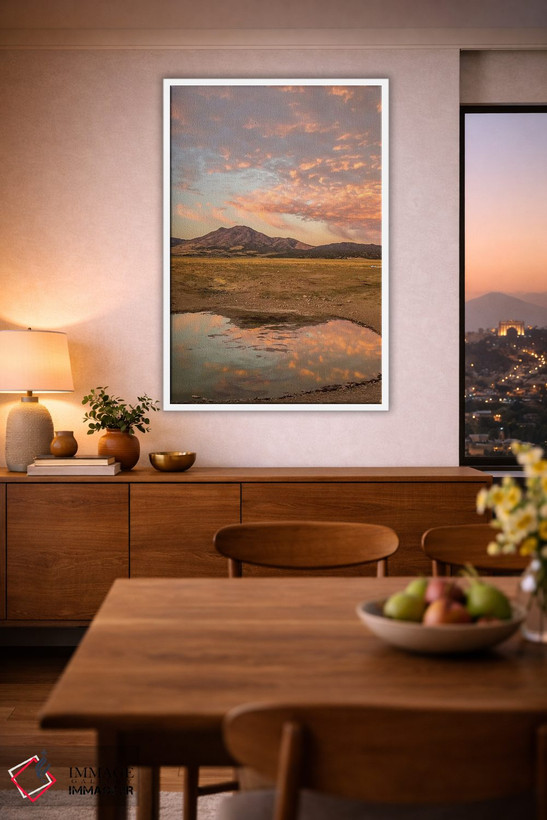 تابلو دکوراتیو Utah, Tooele County. Sunrise at a waterhole.,ایالات متحده، ی… اثر جینز گالری - D1W