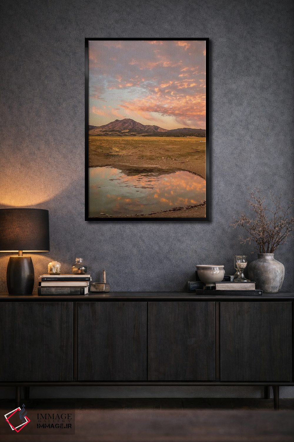 تابلو دکوراتیو Utah, Tooele County. Sunrise at a waterhole.,ایالات متحده، ی… اثر جینز گالری - D2B