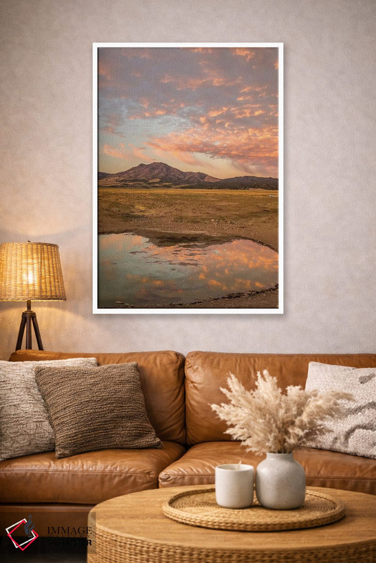 تابلو دکوراتیو Utah, Tooele County. Sunrise at a waterhole.,ایالات متحده، ی… اثر جینز گالری - D4W