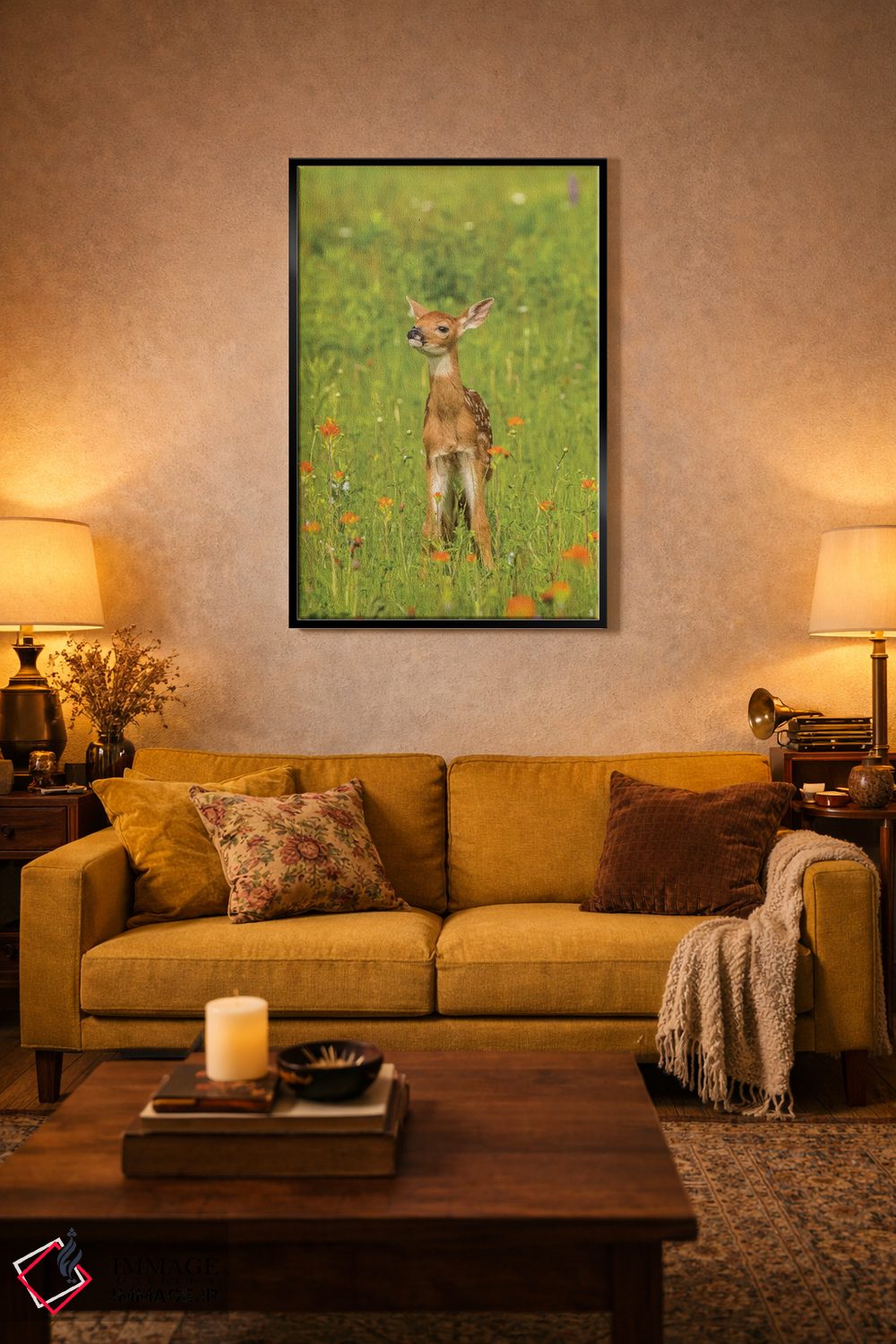 تابلو دکوراتیو Minnesota, Pine County. Captive fawn.,آمریکا، مینه سوتا، شهر… اثر جینز گالری - D4B