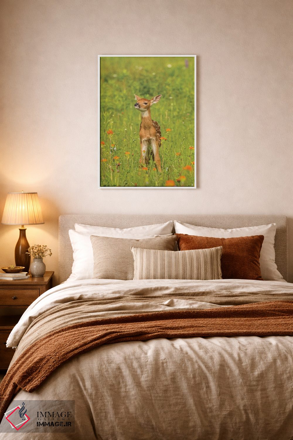 تابلو دکوراتیو Minnesota, Pine County. Captive fawn.,آمریکا، مینه سوتا، شهر… اثر جینز گالری - D5W